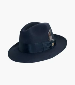 Stacy Adams August Fedora Wool Felt Pinch Front Hat