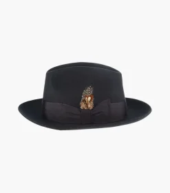 Stacy Adams August Fedora Wool Felt Pinch Front Hat