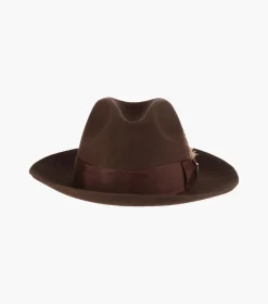 Stacy Adams August Fedora Wool Felt Pinch Front Hat