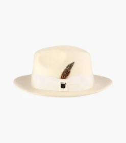Stacy Adams August Fedora Wool Felt Pinch Front Hat