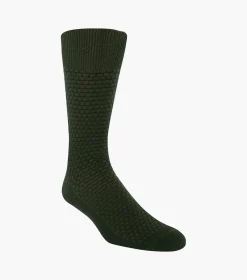 Stacy Adams Basket Weave Men\\'S Crew Dress Sock