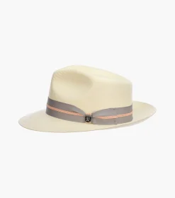 Stacy Adams Bennett Fedora Toyo Pinch Front Hat