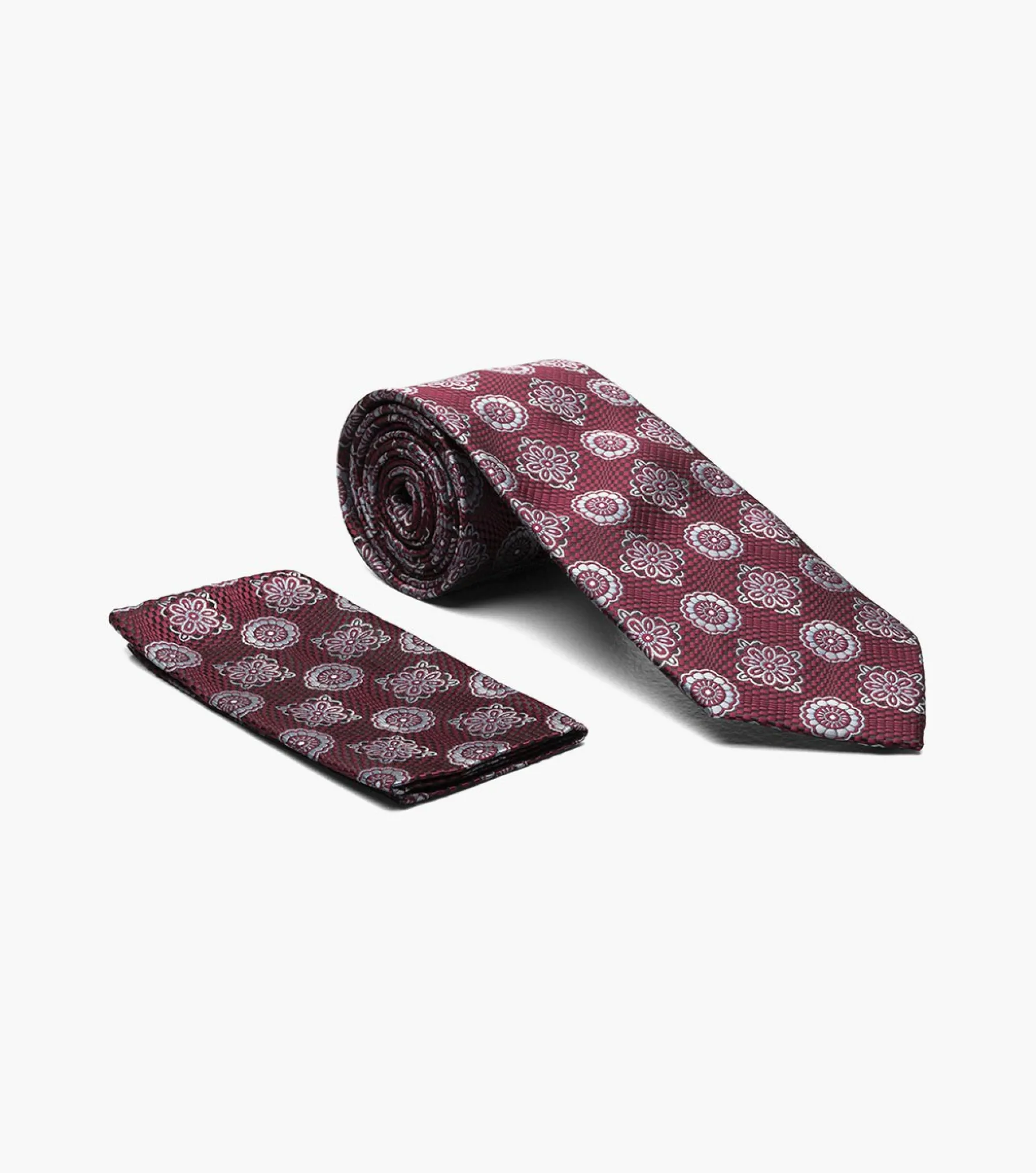 Stacy Adams Braxton Tie And Hanky Set