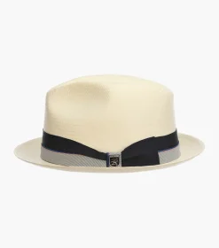Stacy Adams Brunswick Fedora Toyo Pinch Front Hat