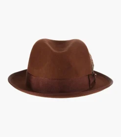 Stacy Adams Clifton Fedora Wool Pinch Front Hat