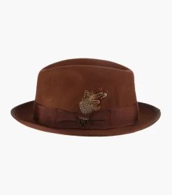Stacy Adams Clifton Fedora Wool Pinch Front Hat