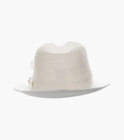 Stacy Adams Corby Fedora Paper Braid Pinch Front Hat