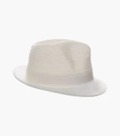 Stacy Adams Corby Fedora Paper Braid Pinch Front Hat