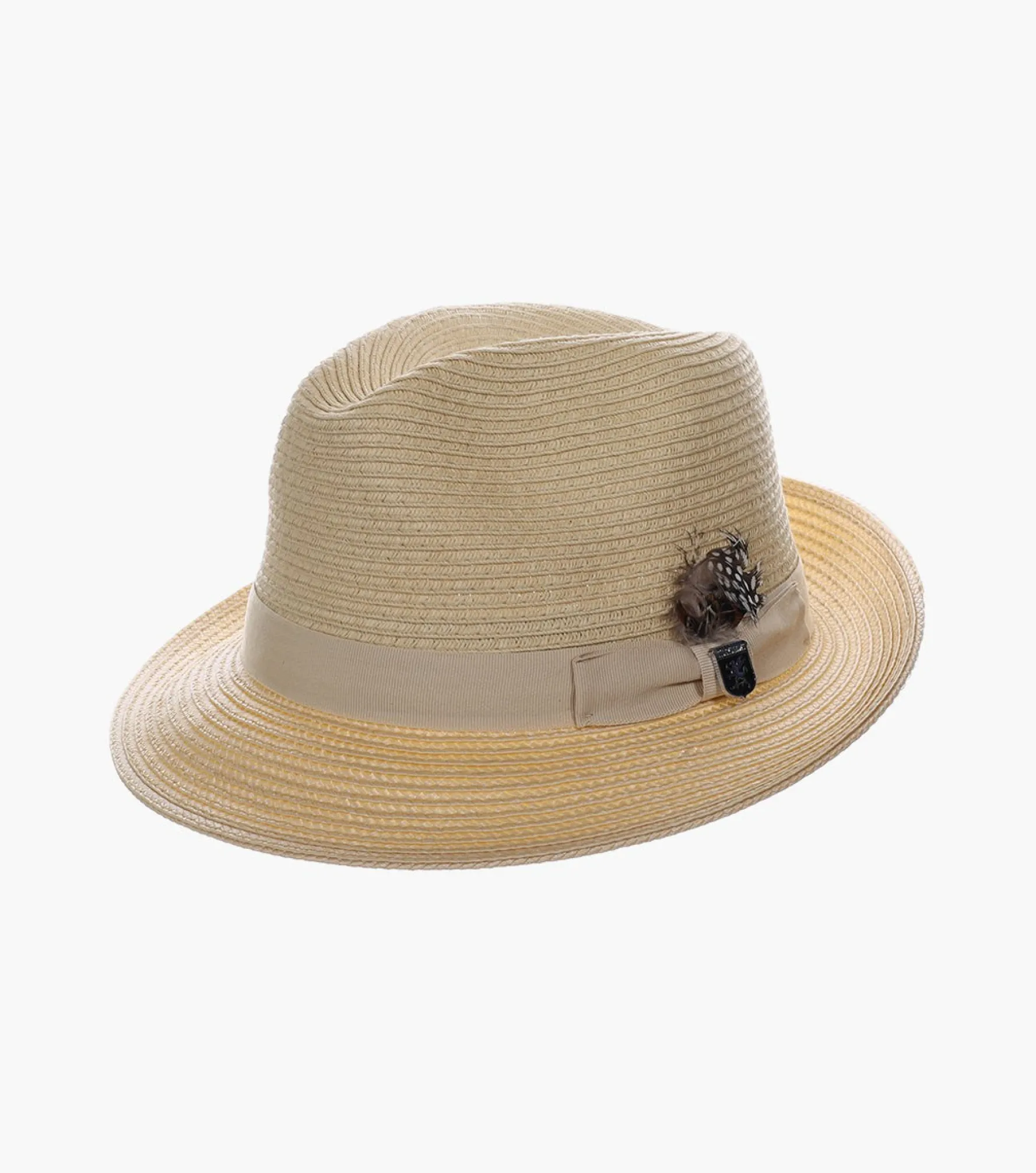 Stacy Adams Corby Fedora Paper Braid Pinch Front Hat
