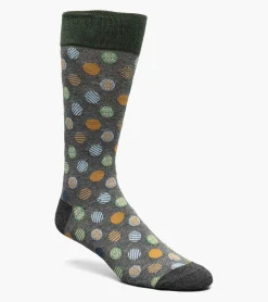 Stacy Adams Dots Men\\'S Crew Dress Sock