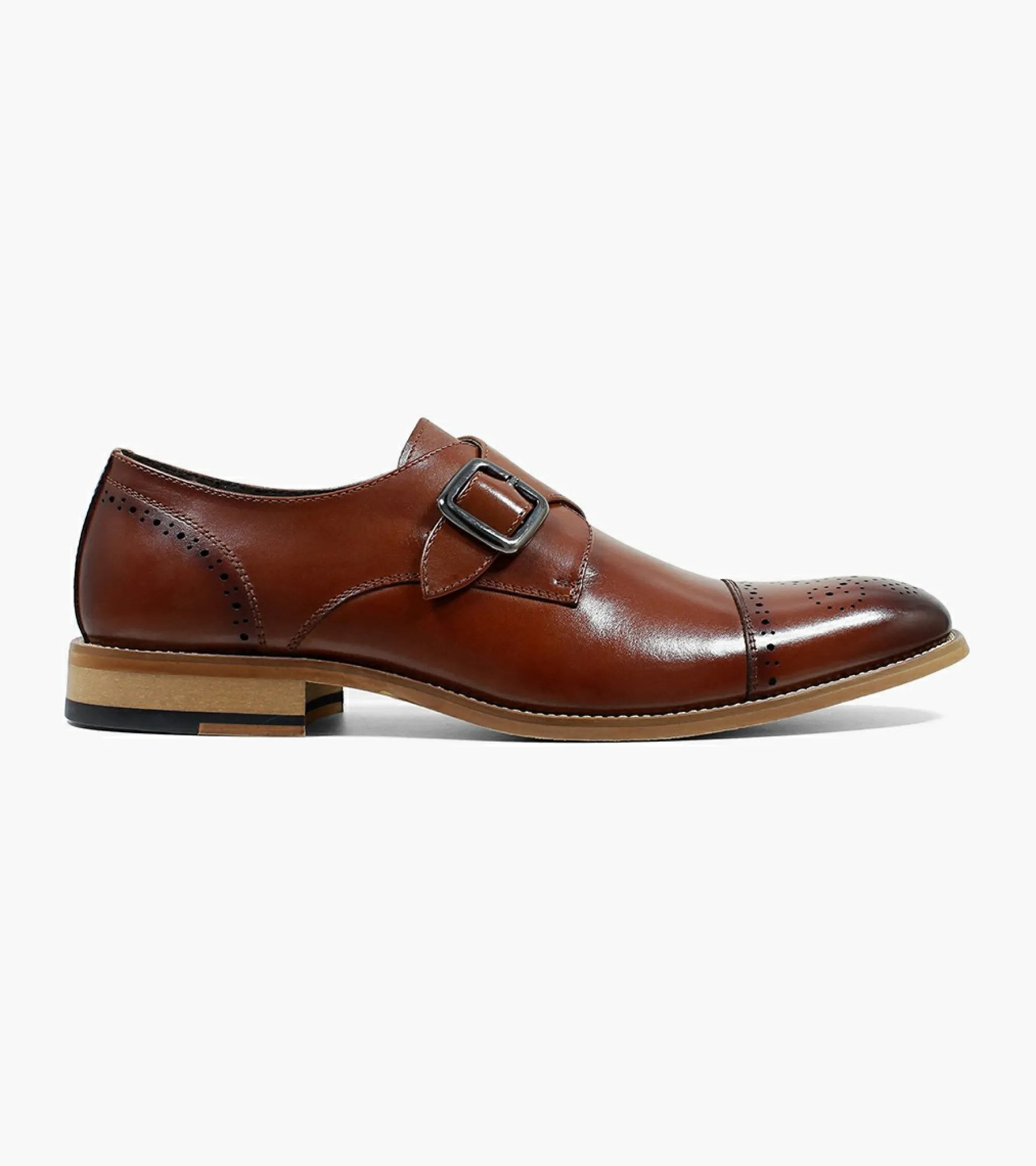 Stacy Adams Duncan Cap Toe Monk Strap