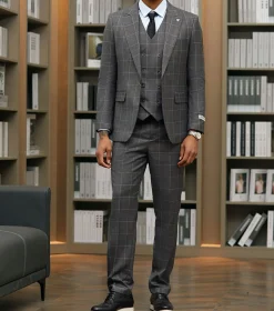 Stacy Adams Fiennes 3 Piece Vested Suit