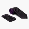 Stacy Adams Formal Purple Tie & Hanky Set