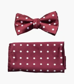 Stacy Adams Giroux Bow Tie & Hanky Set