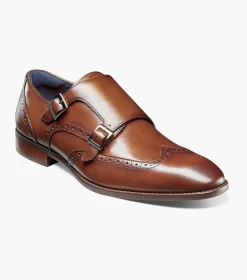 Stacy Adams Karson Wingtip Double Monk Strap