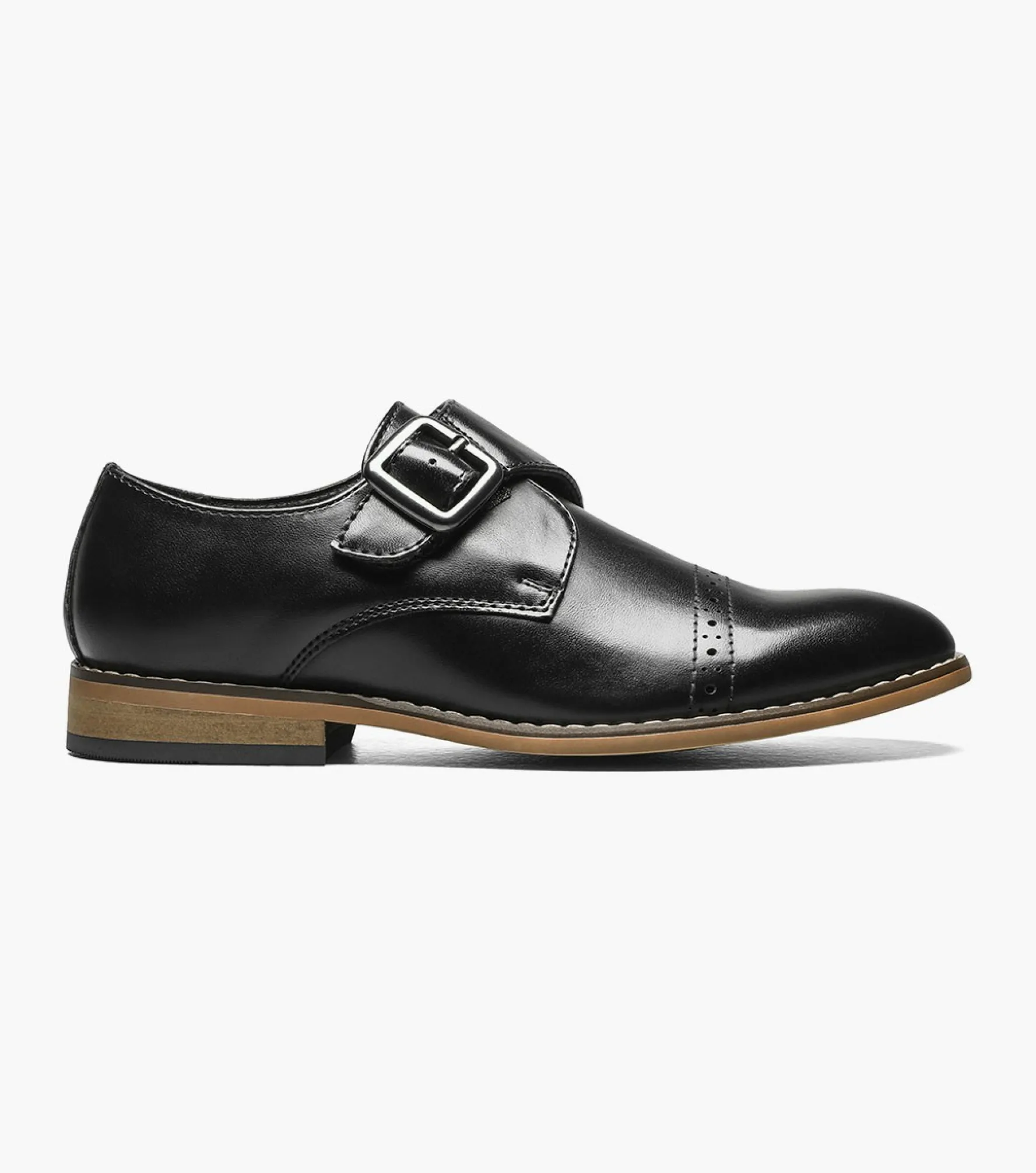 Stacy Adams Kids Desmond Cap Toe Monk Strap