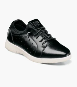 Stacy Adams Kids Halden Cap Toe Elastic Lace Up