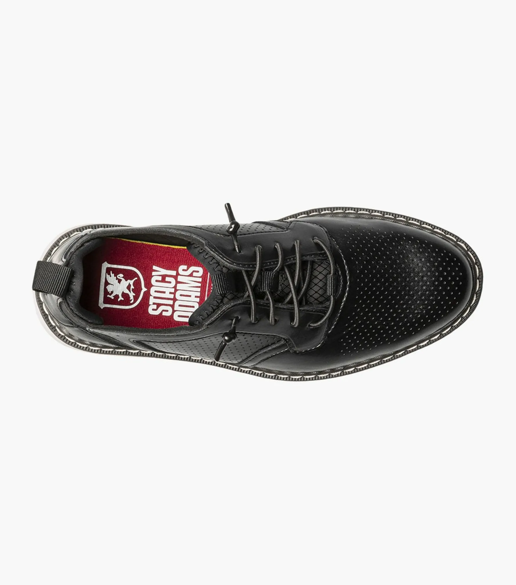 Stacy Adams Kids Sync Plain Toe Elastic Lace Up