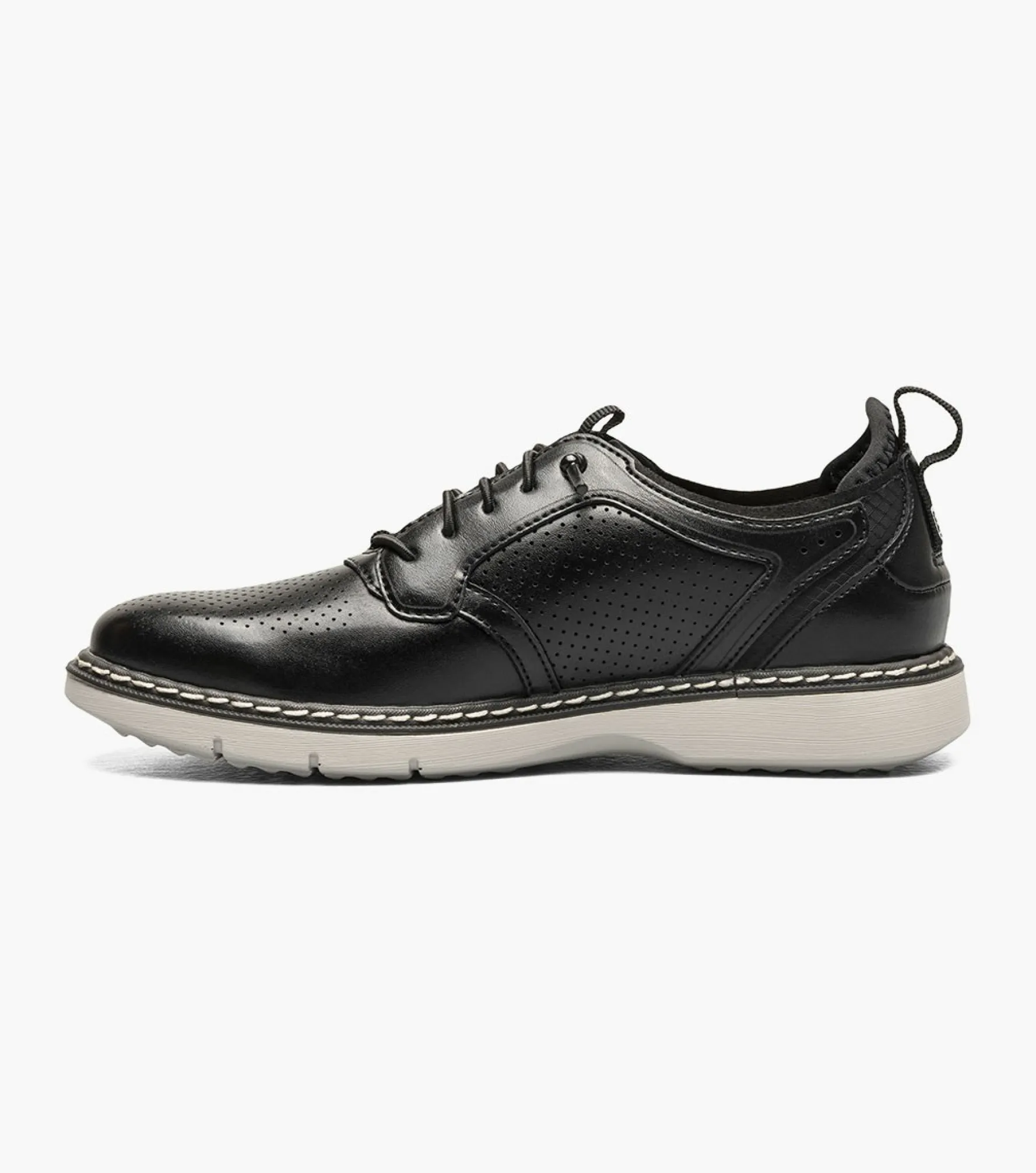 Stacy Adams Kids Sync Plain Toe Elastic Lace Up