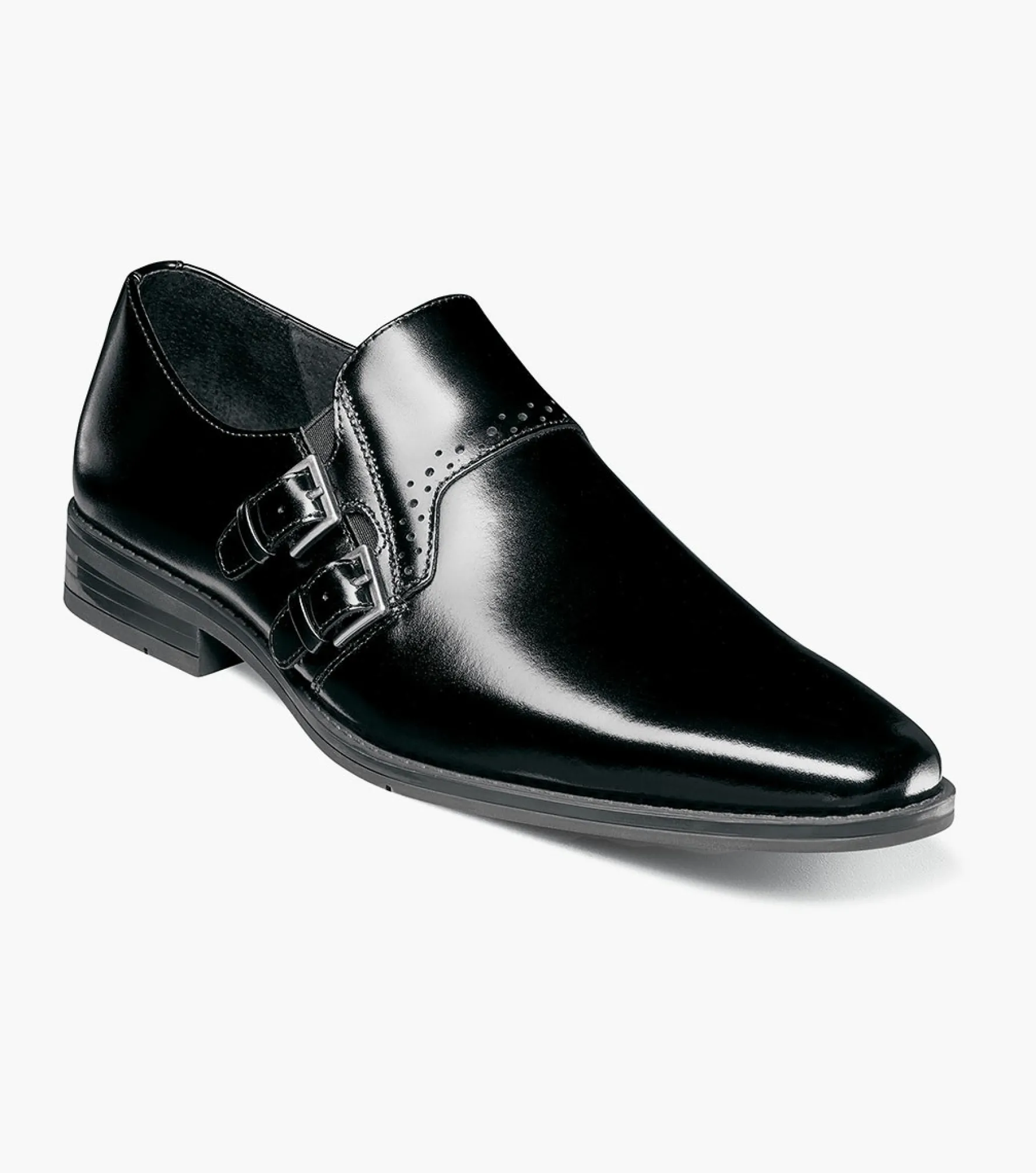 Stacy Adams Kilgore Plain Toe Double Monk Strap