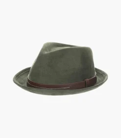 Stacy Adams Klimt Fedora Suede Pinch Front Hat