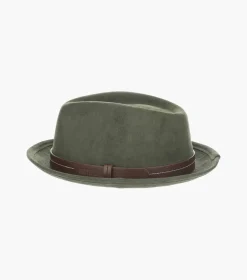 Stacy Adams Klimt Fedora Suede Pinch Front Hat