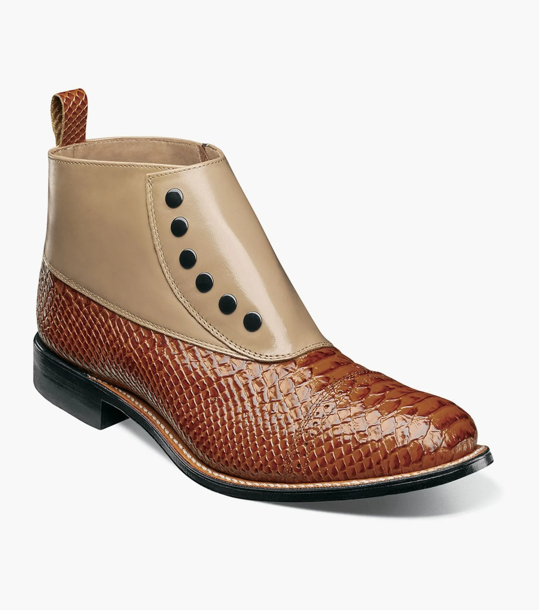 Stacy Adams Madison Spectator Spat Cap Toe Demi Boot