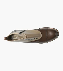 Stacy Adams Madison Spectator Spat Cap Toe Boot