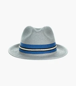 Stacy Adams Montrell Fedora Paper Braid Pinch Front Hat
