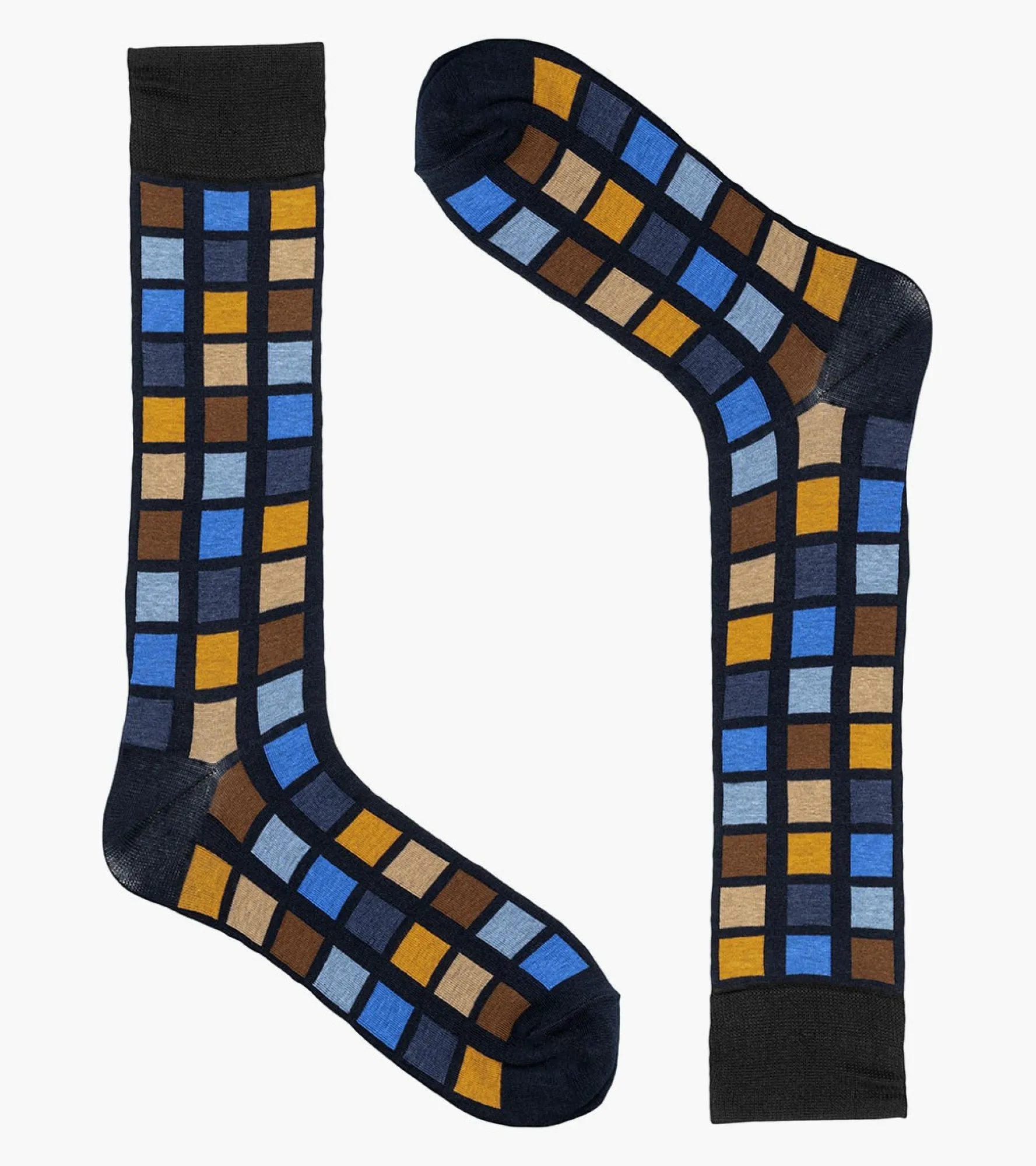 Stacy Adams Multi-Color Block Men\\'S Crew Dress Socks