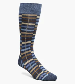 Stacy Adams Offset Stripe Men\\'S Crew Dress Socks