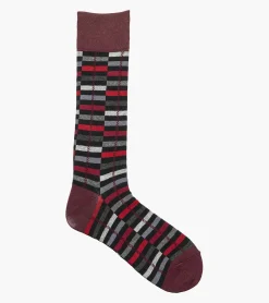 Stacy Adams Offset Stripe Men\\'S Crew Dress Socks