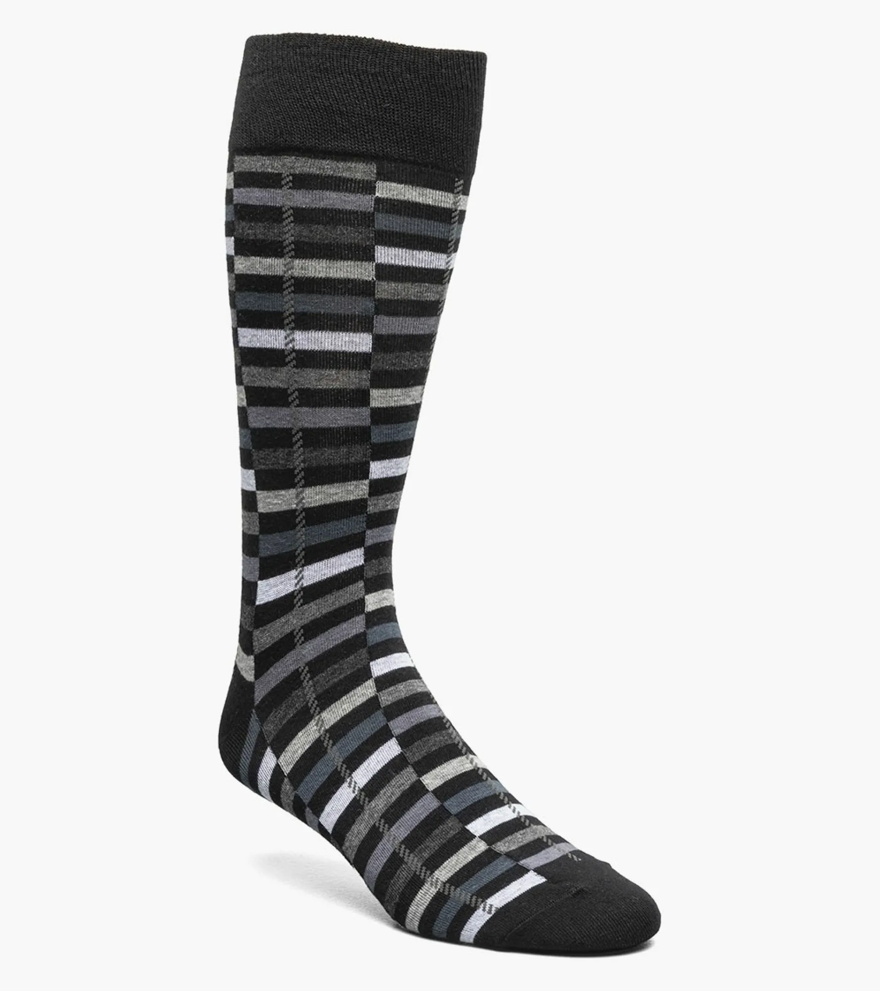 Stacy Adams Offset Stripe Men\\'S Crew Dress Socks