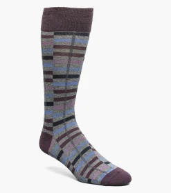 Stacy Adams Offset Stripe Men\\'S Crew Dress Socks