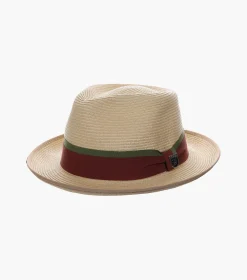 Stacy Adams Pacetti Fedora Paper Braid Pinch Front Hat