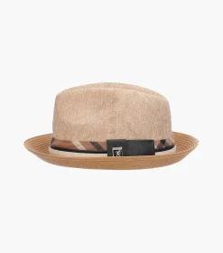 Stacy Adams Roxbury Fedora Toyo Pinch Front Hat