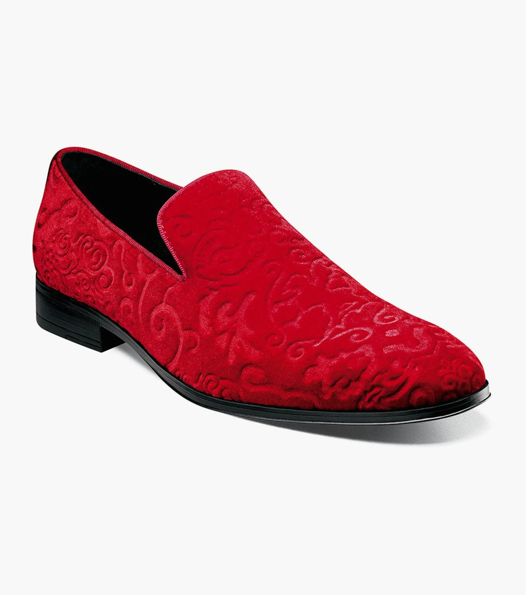 Stacy Adams Saunders Debossed Velour Slip On
