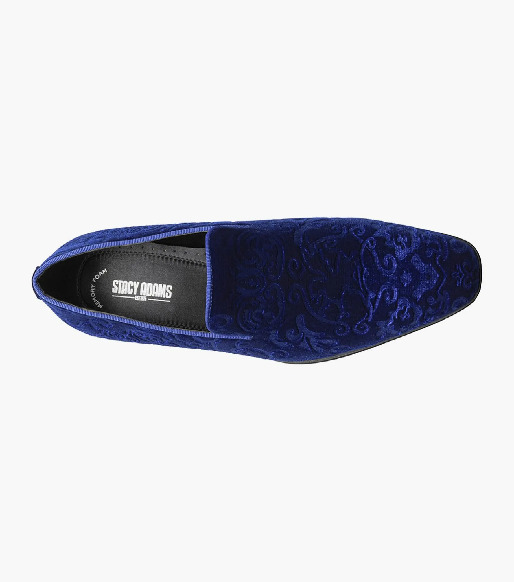 Stacy Adams Saunders Debossed Velour Slip On