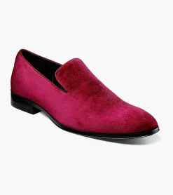 Stacy Adams Savian Plain Toe Velour Slip On