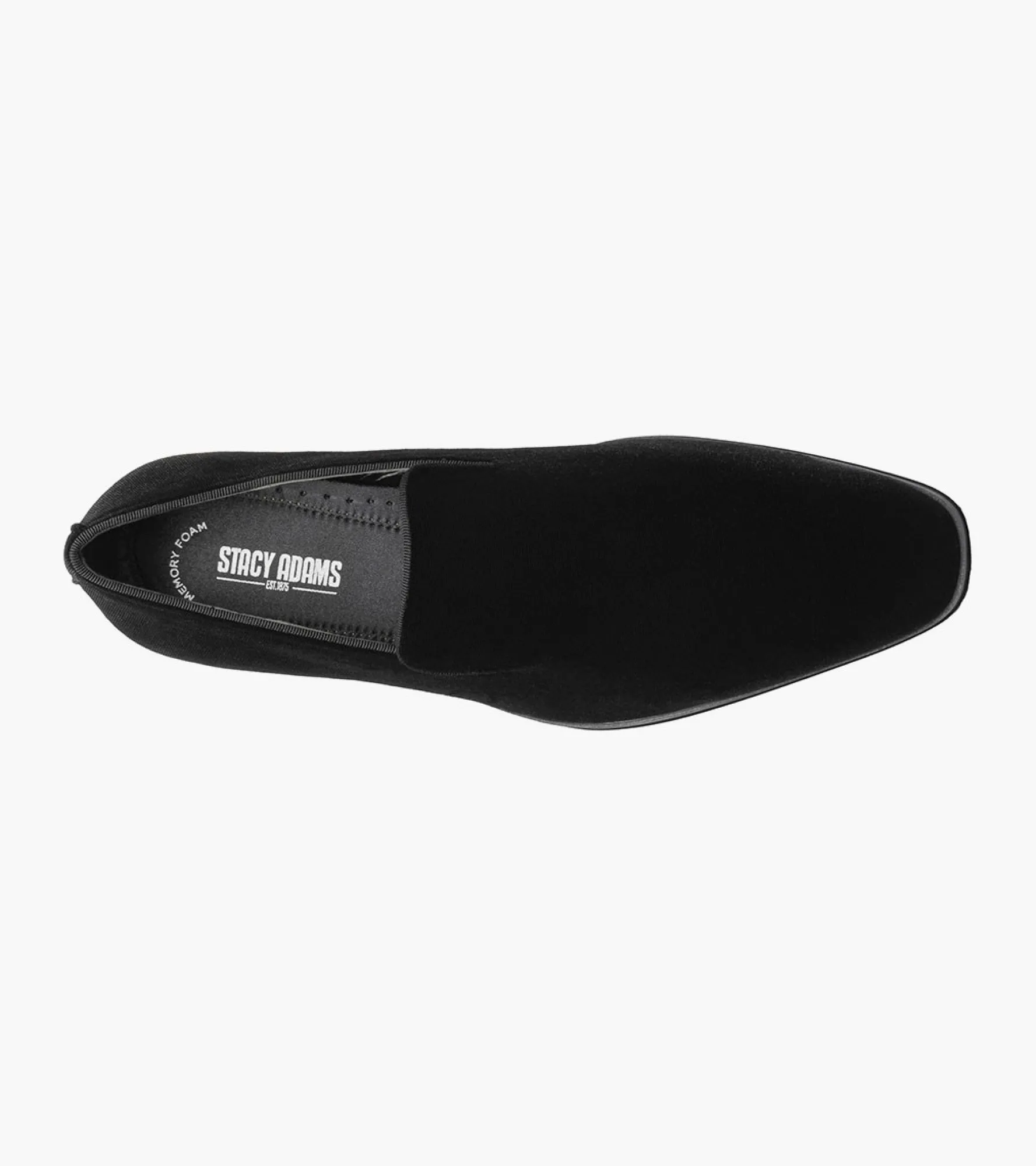 Stacy Adams Savian Plain Toe Velour Slip On