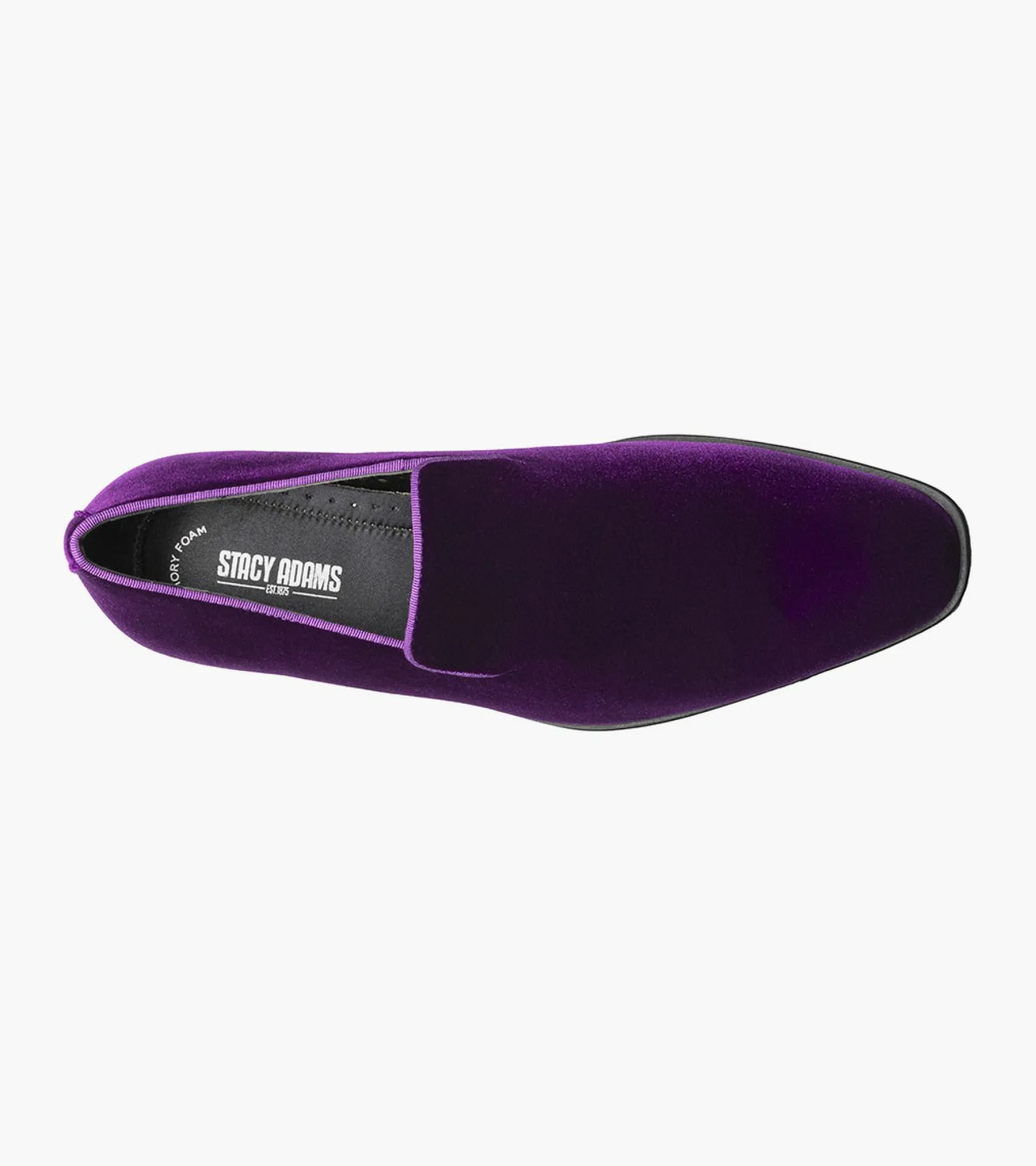 Stacy Adams Savian Plain Toe Velour Slip On
