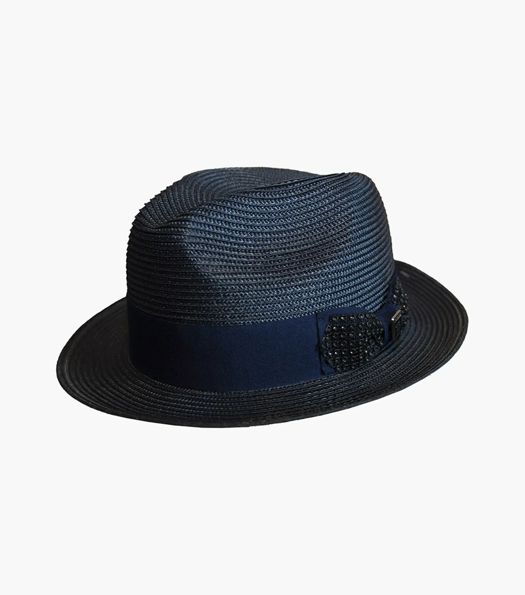 Stacy Adams Scoby Fedora Poly Braid Pinch Front Hat