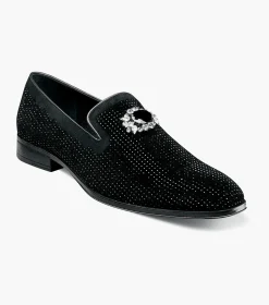 Stacy Adams Spark Brooch & Rhinestone Slip On