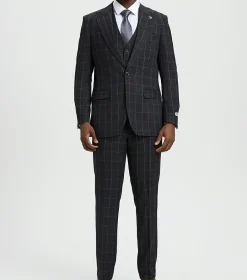 Stacy Adams Tennant 3 Piece Vested Suit
