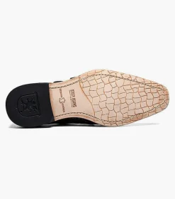 Stacy Adams Toscano Leather Sole Angled Cap Toe Double Monk Strap